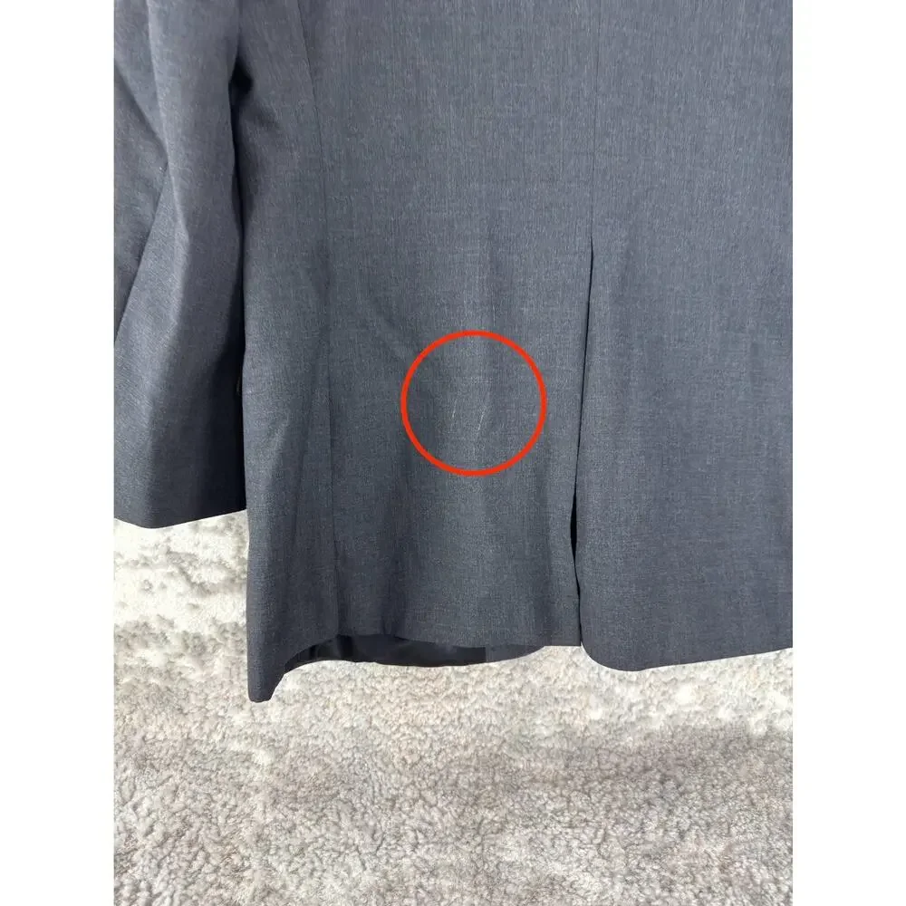 Ralph Lauren Size 40L Career Notched Blazer Jacket Black Long‎ Sleeve